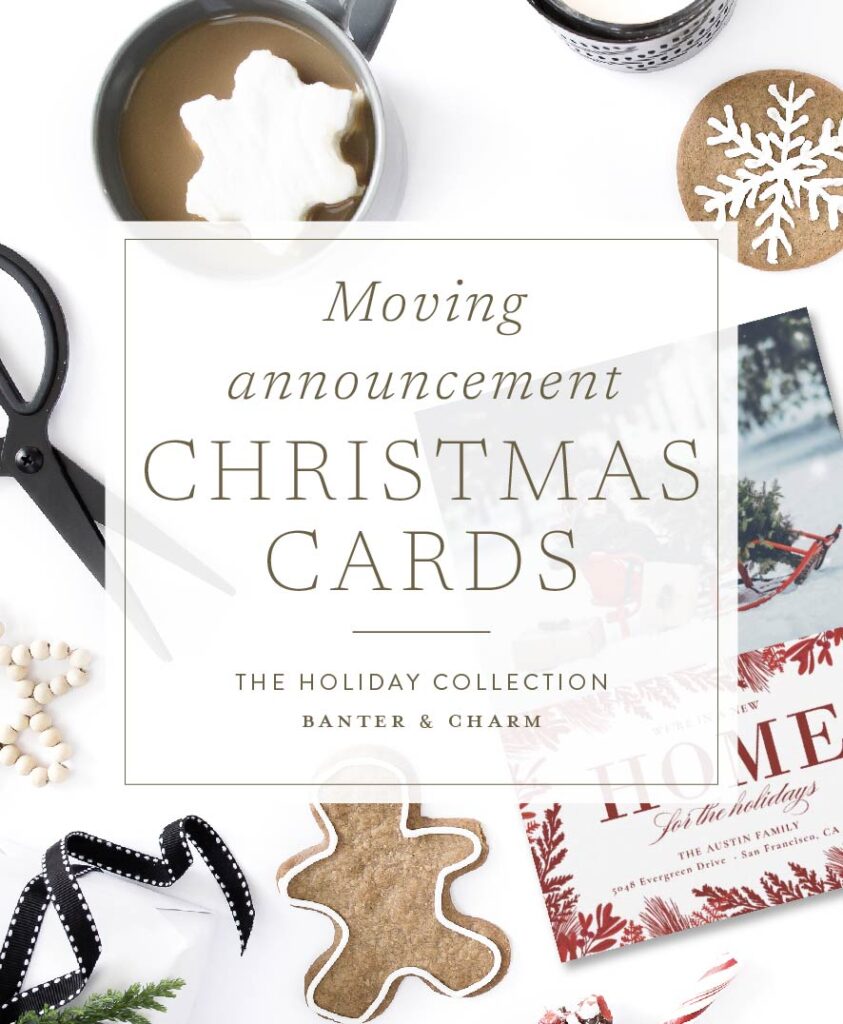 Moving announcement Christmas cards