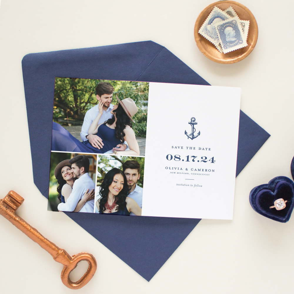 Nautical Wedding Save the Date multiphoto