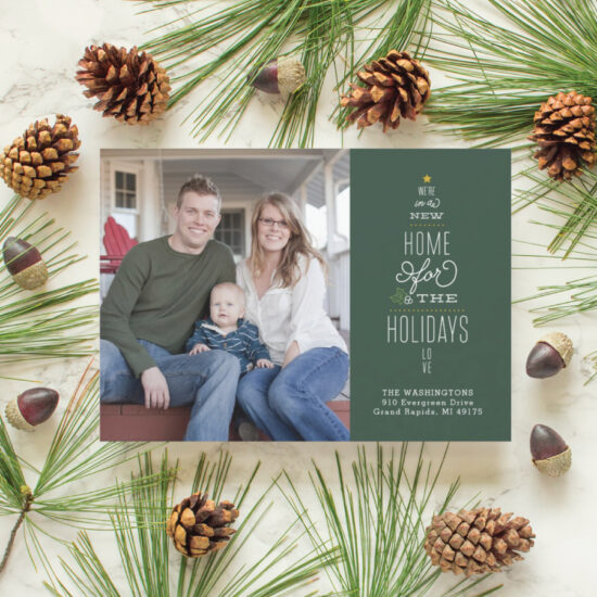 holiday moving announcement christmas card