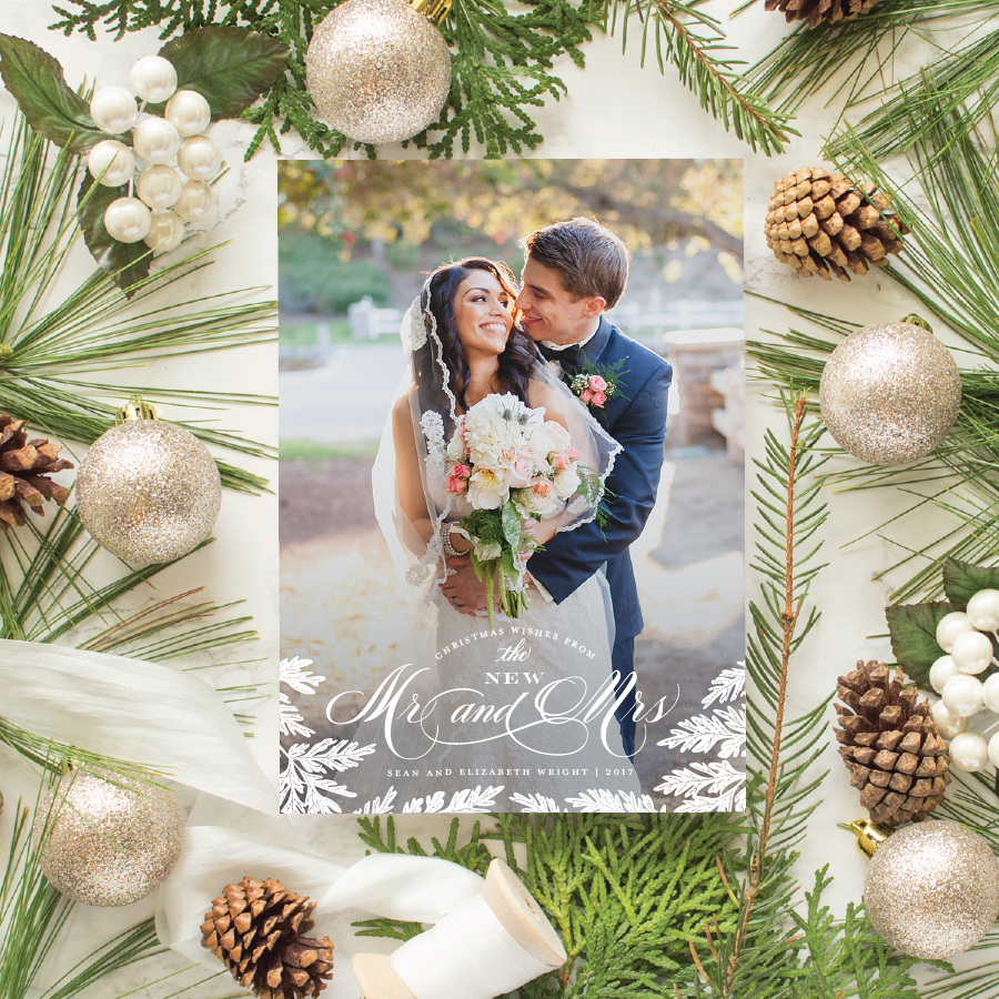 just married christmas card