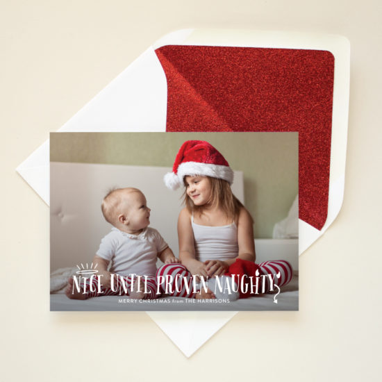 naughty or nice funny christmas card for kids