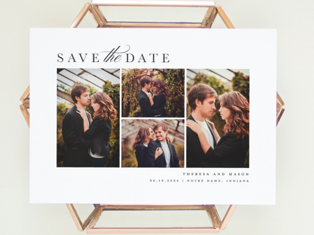 Photo Collage Save the Date Notre Wedding