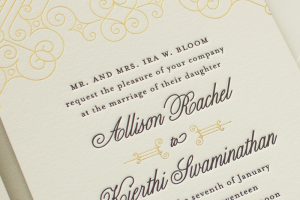 gold and black wedding invitations