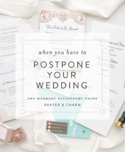 when you have to postpone your wedding
