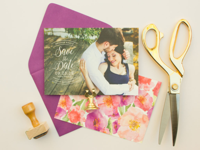 Watercolor Flowers save the date