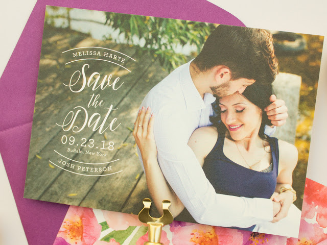 save the date cards with watercolor flowers