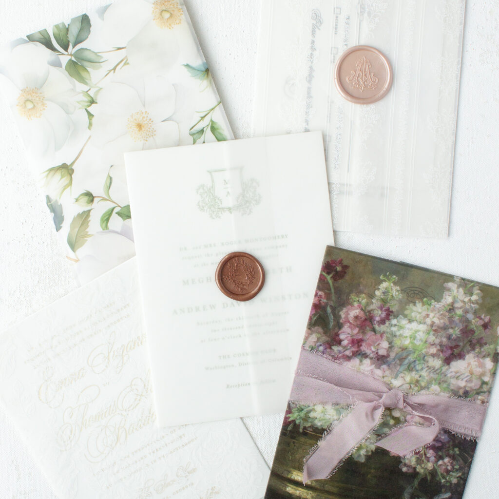 printed vellum folders