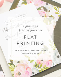 flat printing for wedding invitations