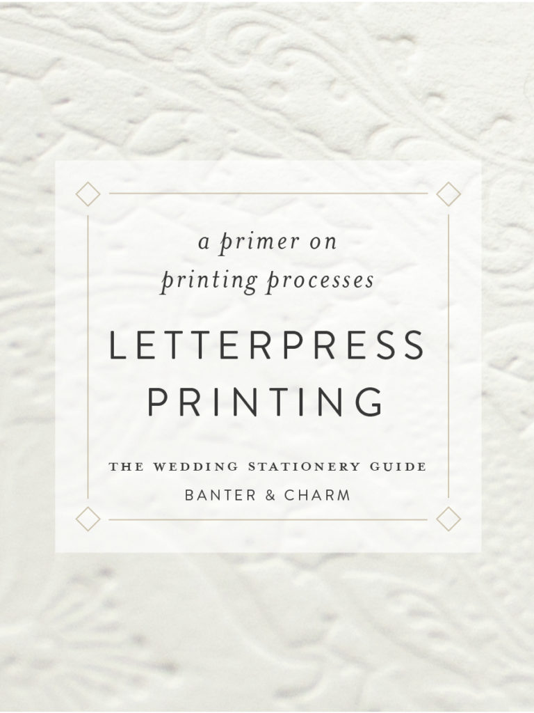 letterpress printing for wedding invitations