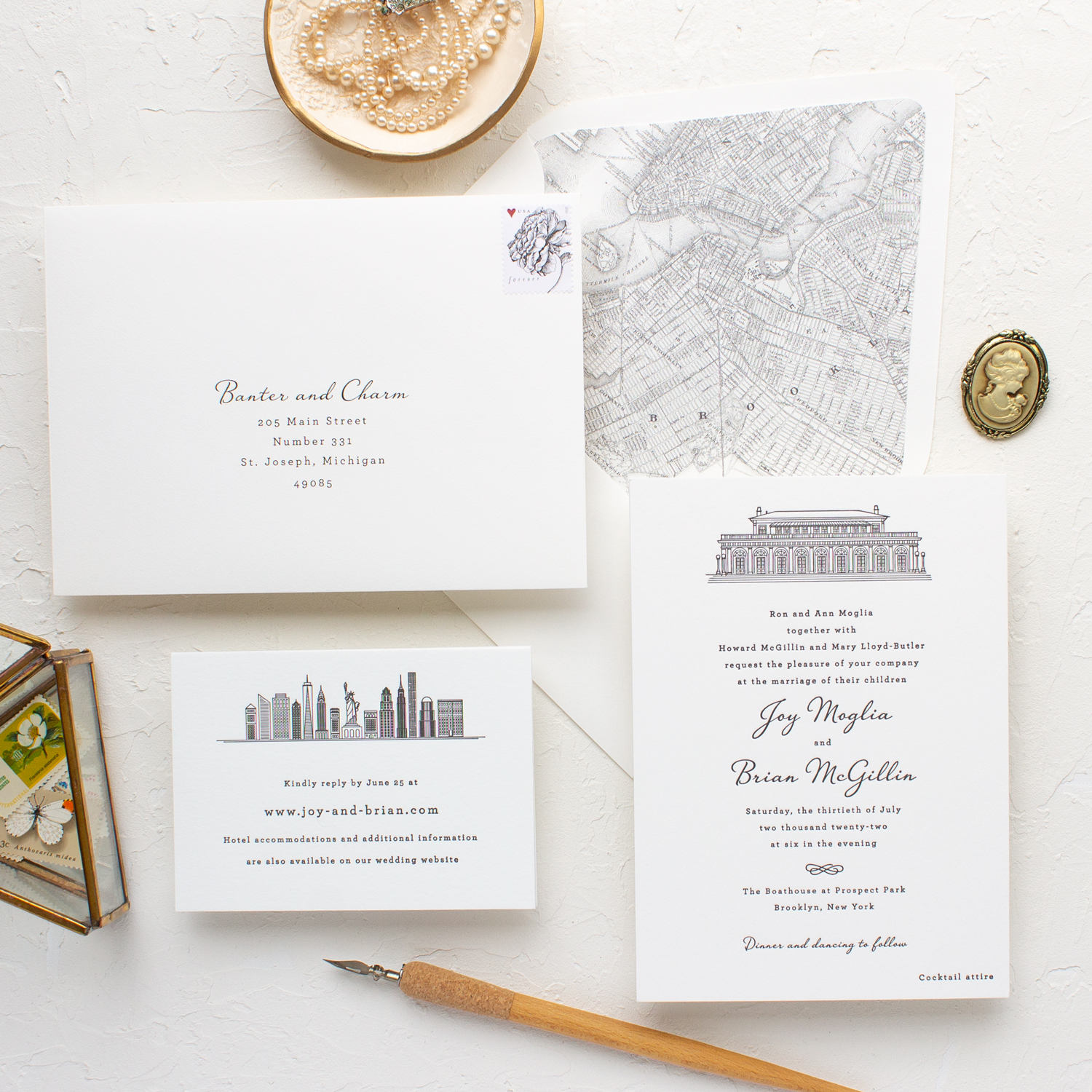 Prospect Park wedding invitations