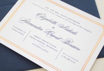 copper wedding invitations