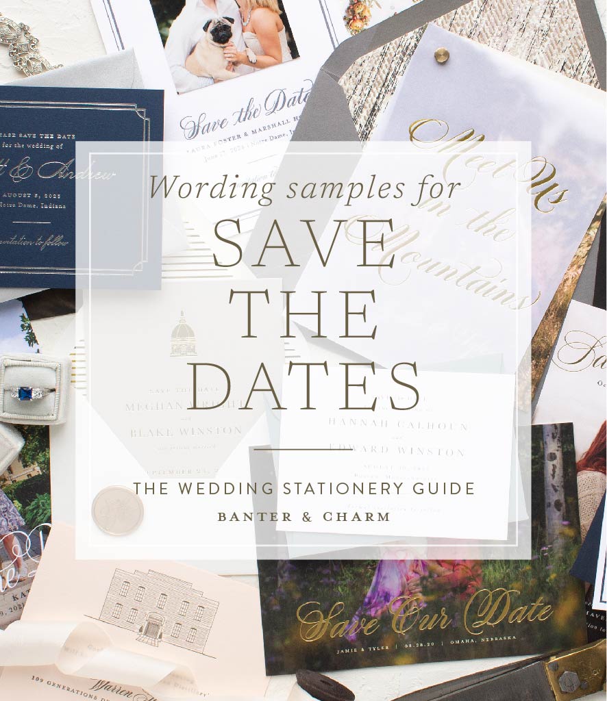 save the date wording samples