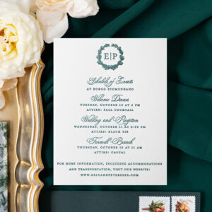 schedule of events destination wedding