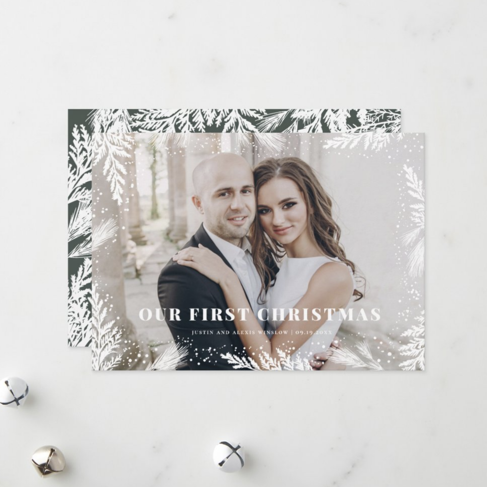 our first christmas newlywed holiday photo card
