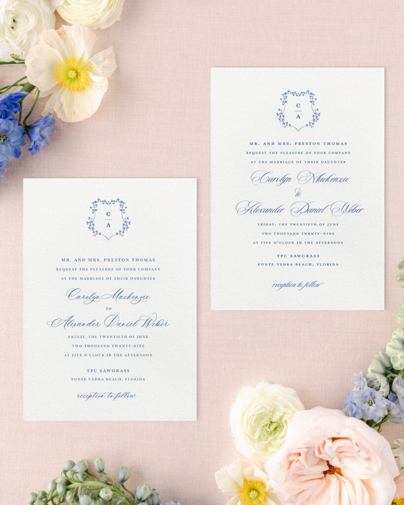 invitations with different script font