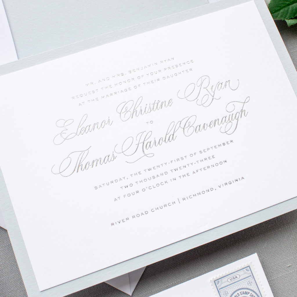 Foil Pressed Wedding Invitations | Epitome - Banter and Charm