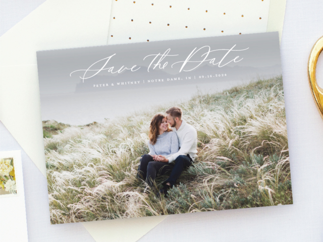 Simple Photo Save the Date Card landscape