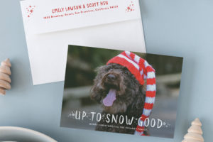 up to snow good funny holiday card
