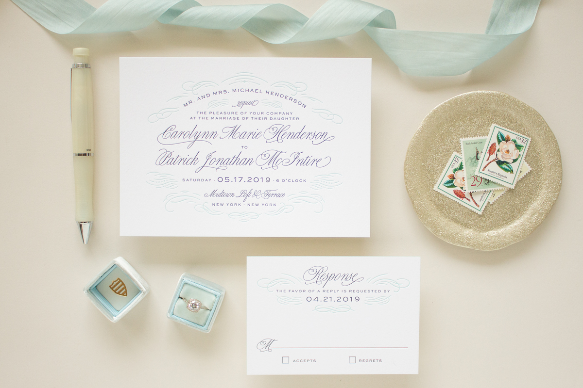 letterpress invitations for formal weddings