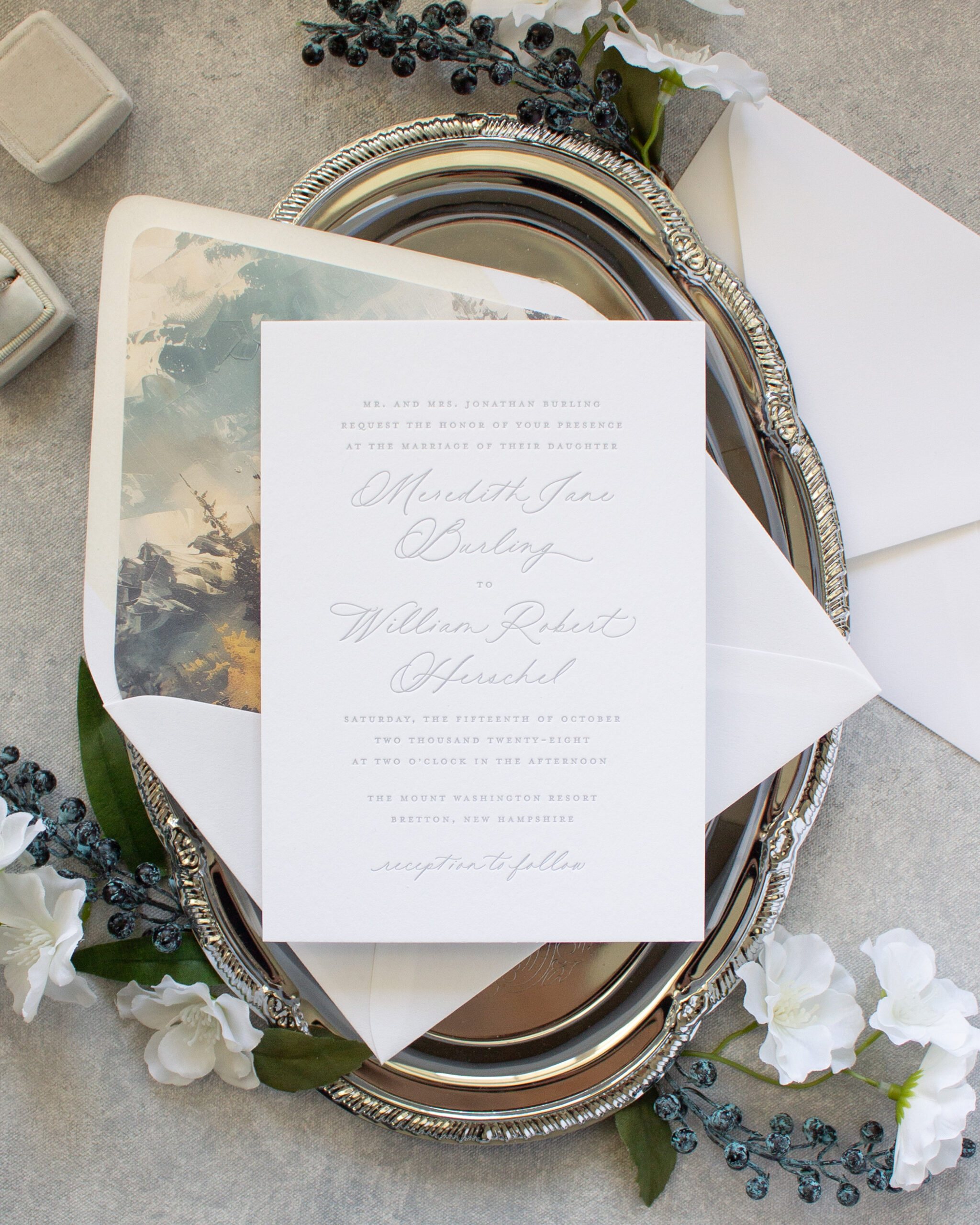 mountain wedding invitations