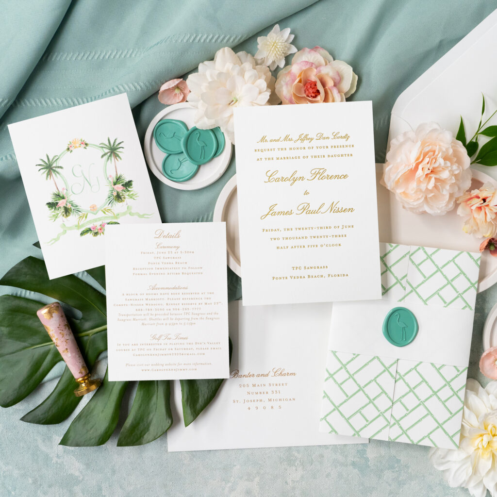 tpc sawgrass wedding invitations