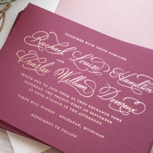 tabor hill winery wedding invitation