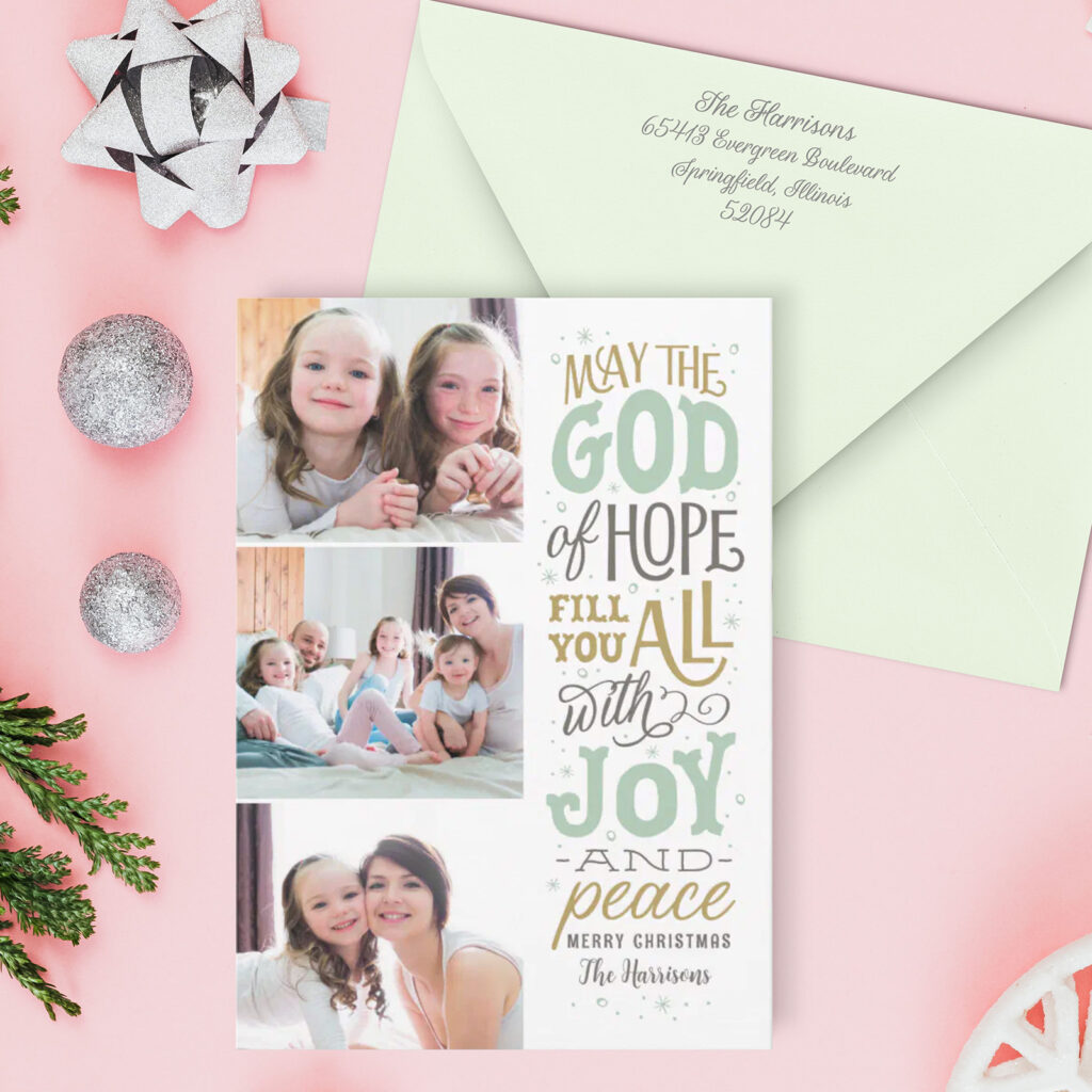 God of Hope religious christmas card