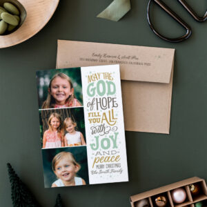 The God of hope religious Christmas cards