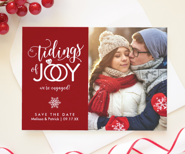 Christmas card save the dates