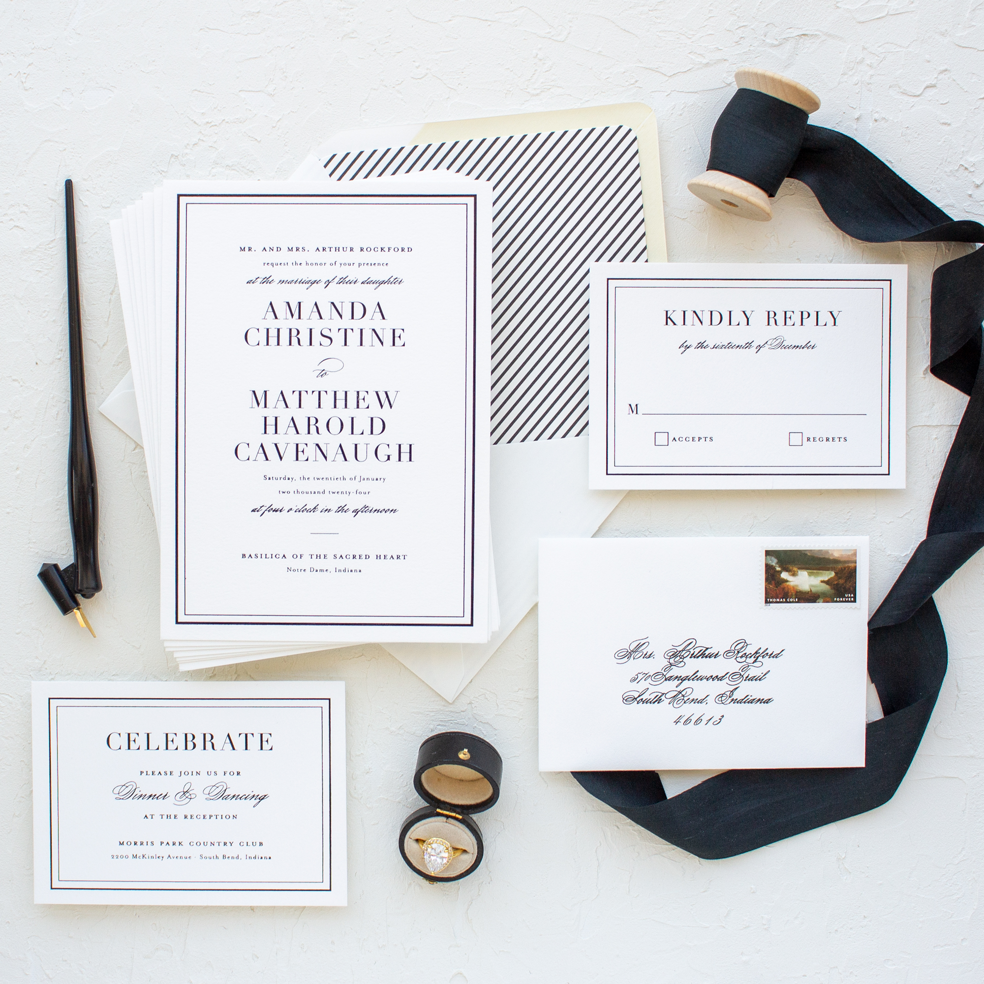 Silk Ribbon Wedding Invitations  The Wedding Stationery Guide - Banter and  Charm