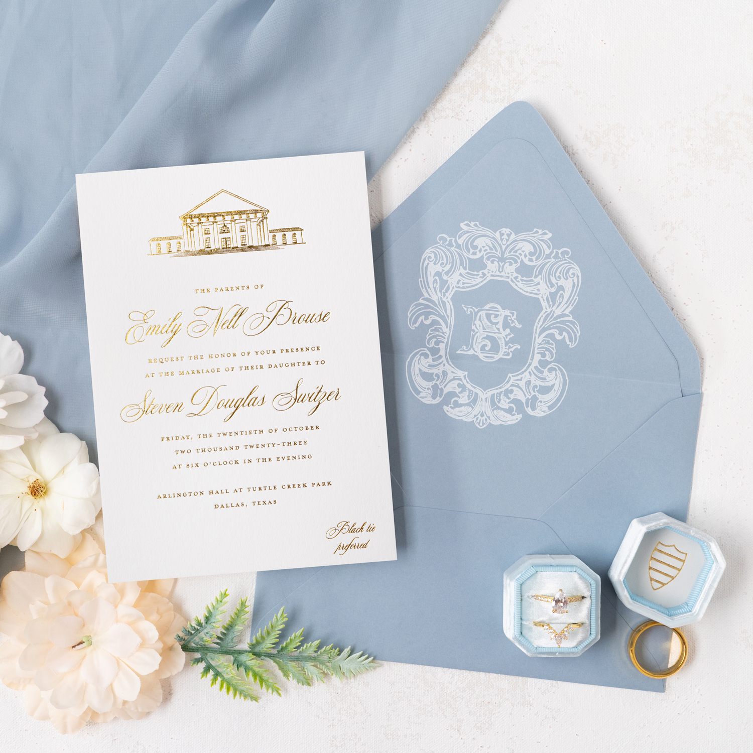 Turtle Creek Park wedding invitations