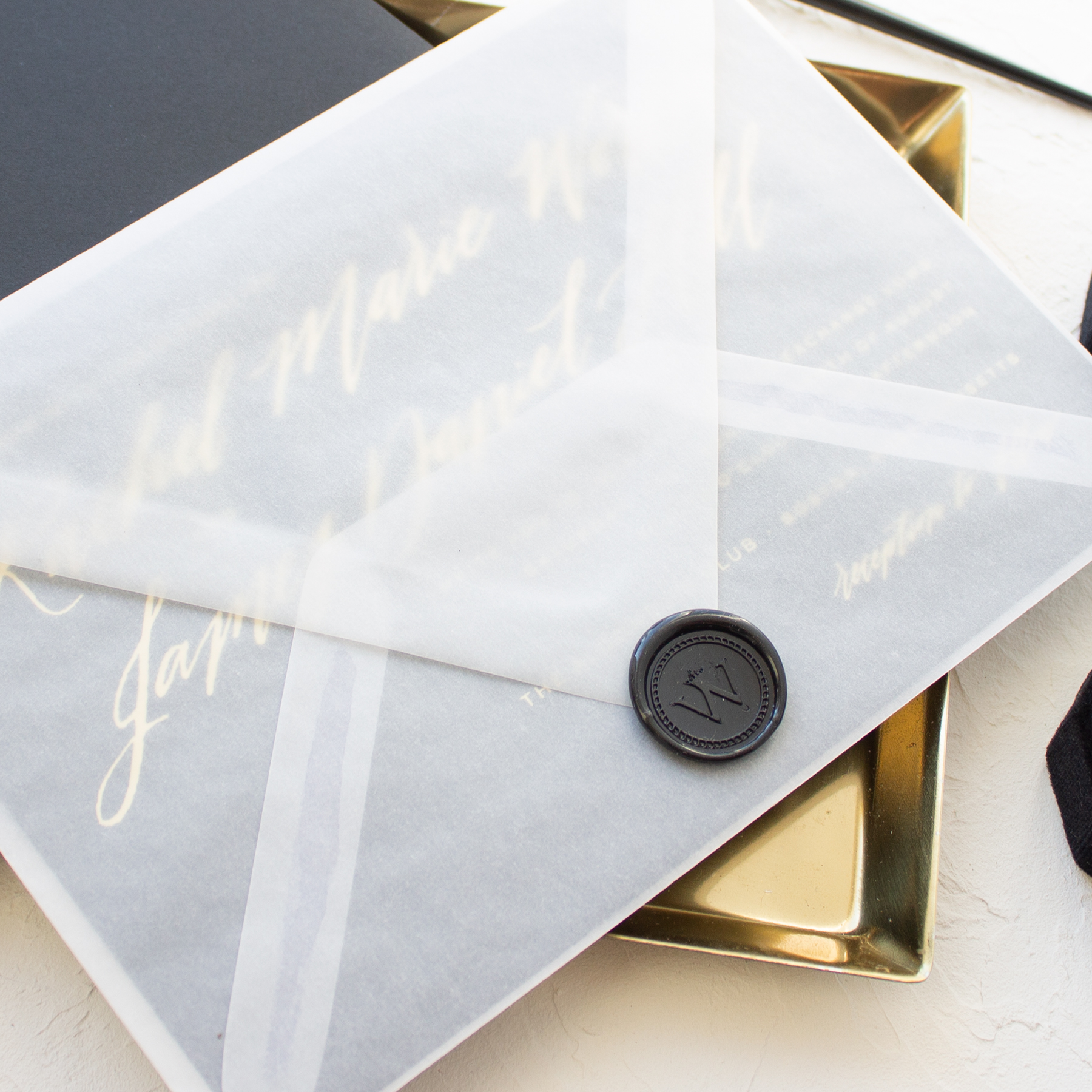 vellum envelope with wax seal