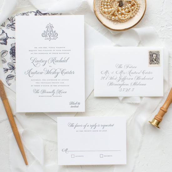 Traditional Invitations in Letterpress | Classically | Banter and Charm