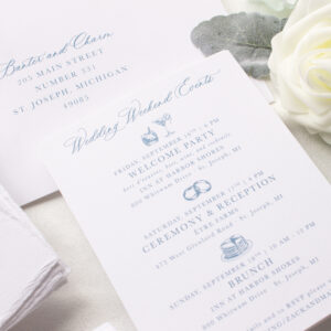 wedding schedule card