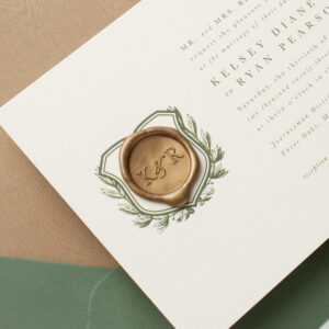 wedding invitation with wax seal