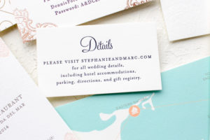 wedding website insert card