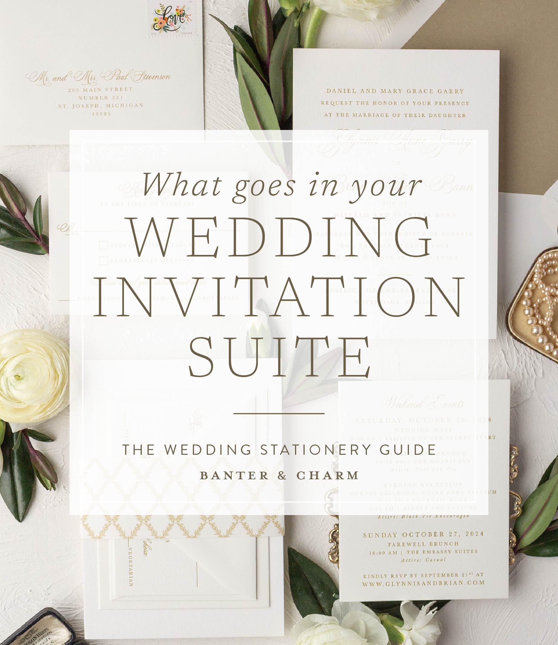 what goes in your wedding invitation suite