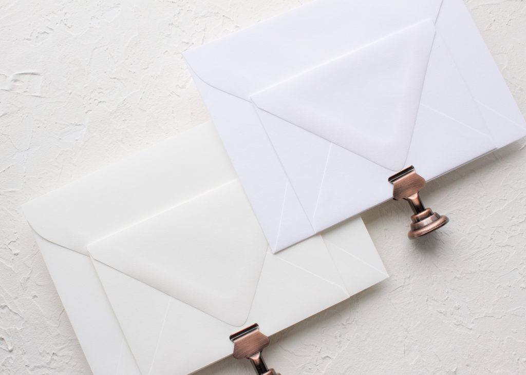 white envelope comparison