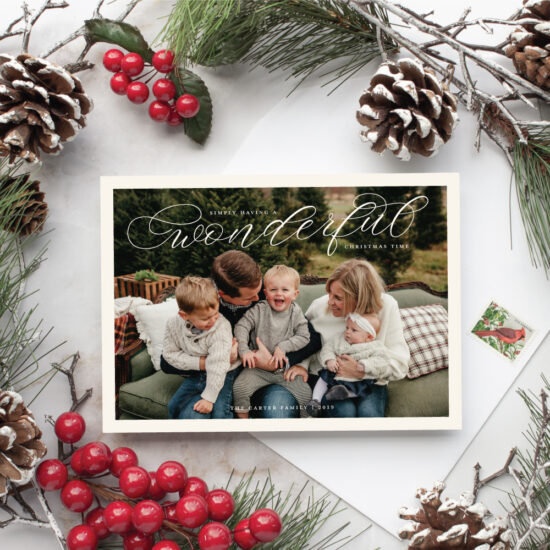 wonderful christmastime photo card for Minted