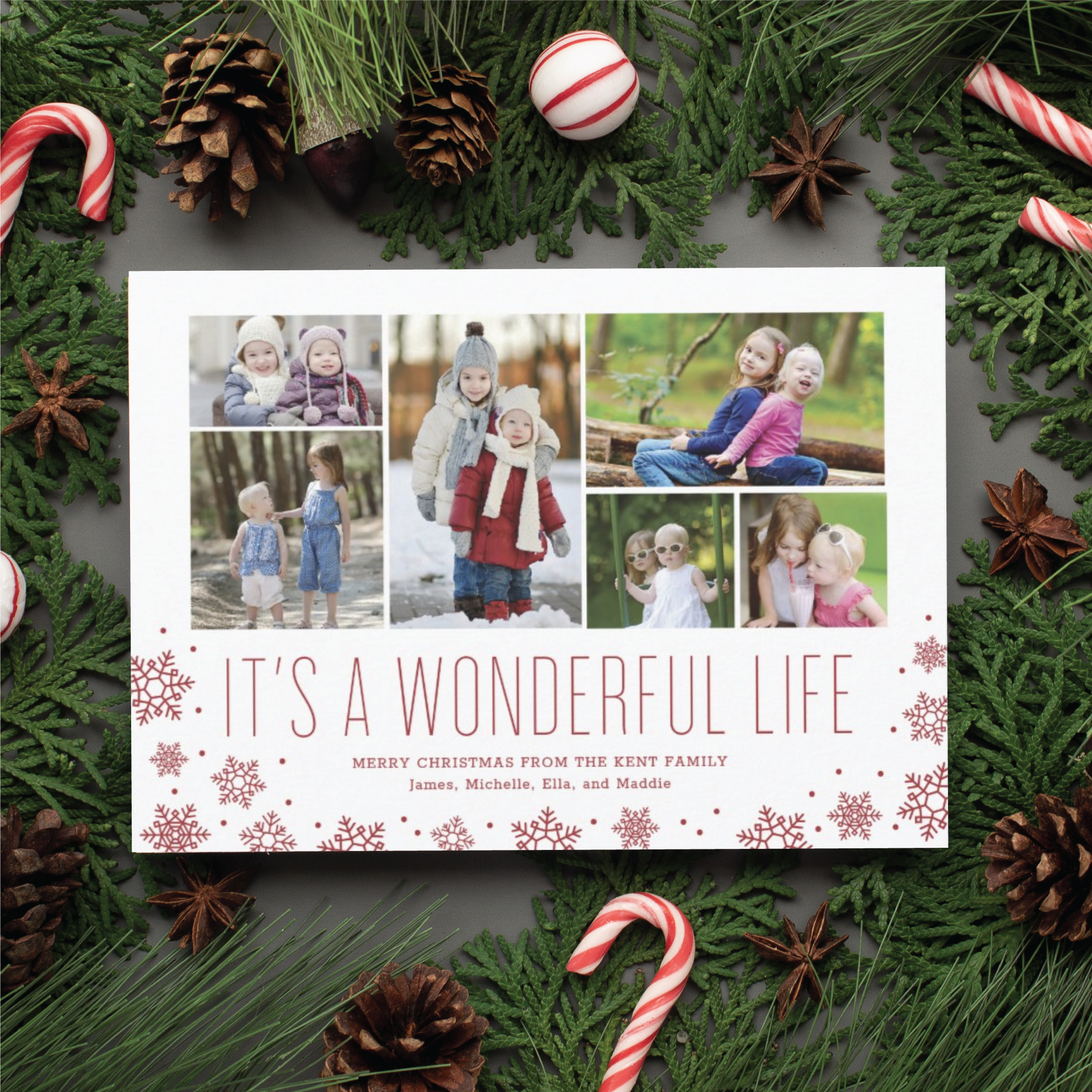 it's a wonderful life multiphoto christmas card
