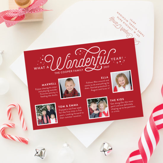 holiday newlsletter christmas card