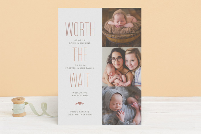 Worthwhile Adoption Announcement for Minted