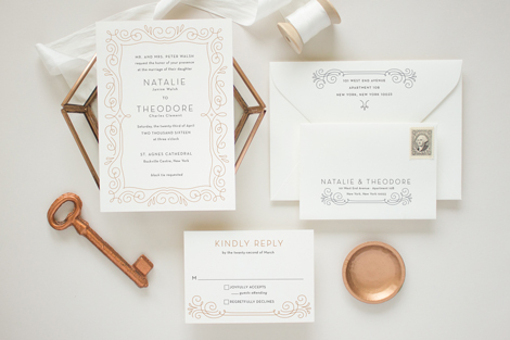 custom art deco wedding invitation suite