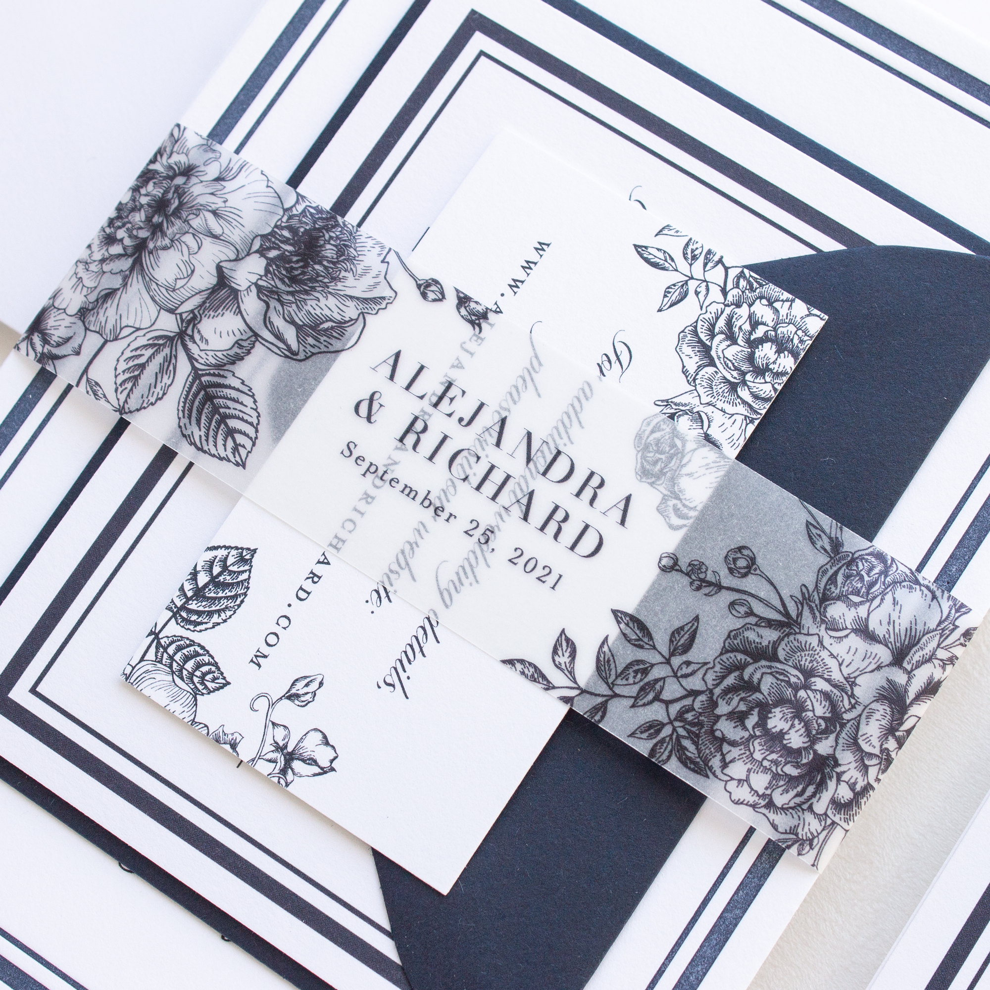 printed vellum wedding invitations