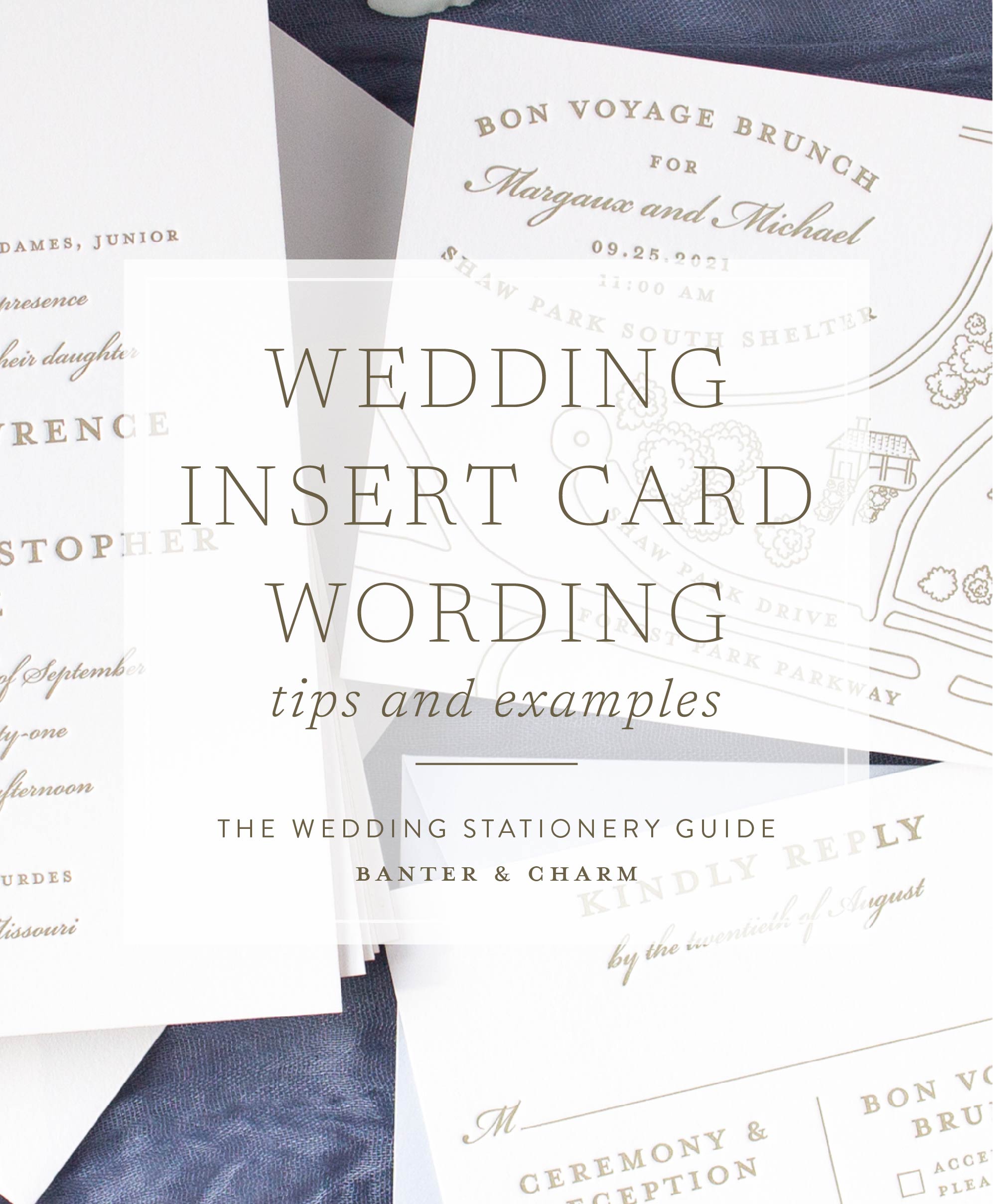 wedding insert card wording examples and tips