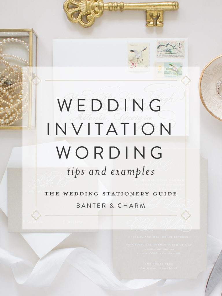 wedding invitation wording examples