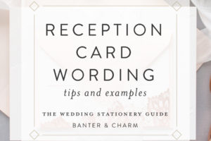 when to use a reception card and how to word it